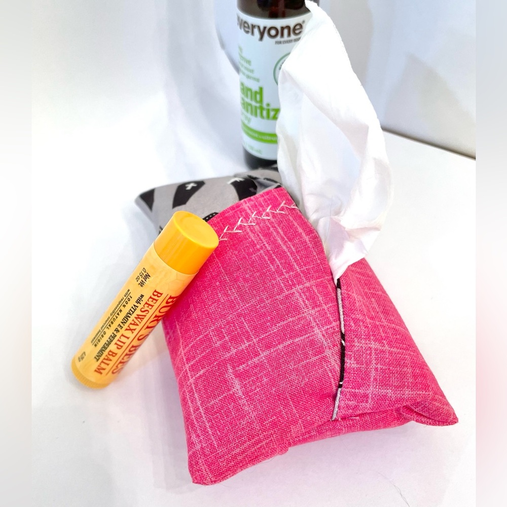 Handmade Halloween travel tissue holder with pocket